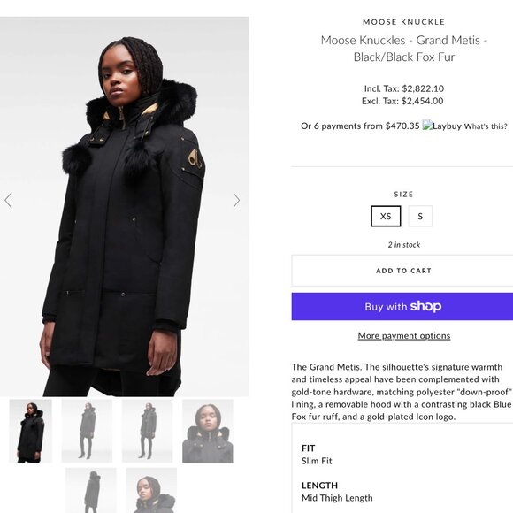 Limited Edition Moose Knuckles | Grand Metis Fox Fur Trim Hood 14K GP Logo Parka - Picture 16 of 16